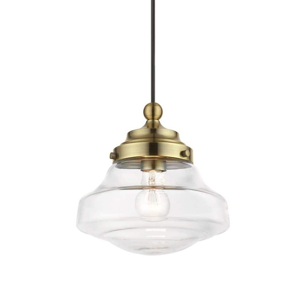 Livex Lighting Avondale 1 - Light Pendant in  Antique Brass
