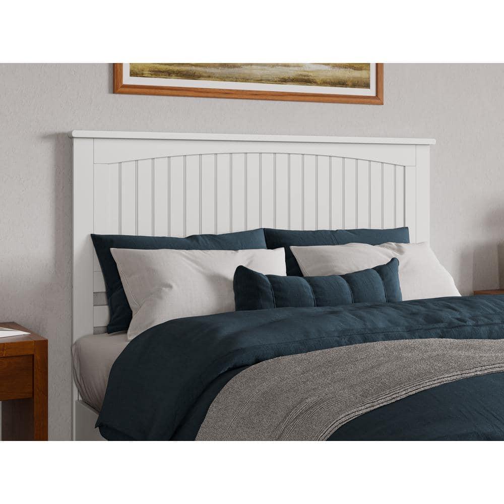 AFI Naples Queen Solid Wood Low Profile Platform Bed, White