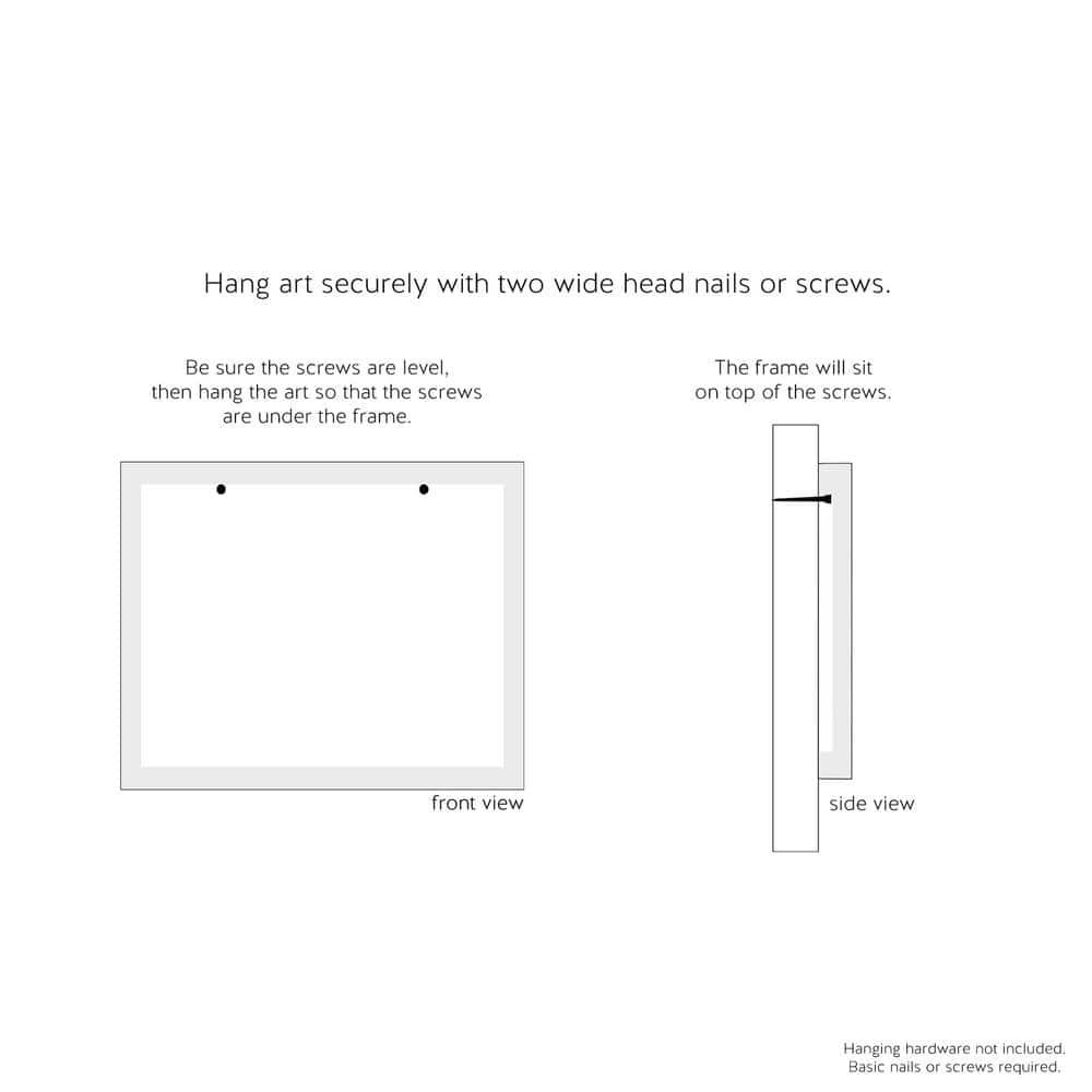 Stupell Industries Tropical Palm Trees on Coastal Beach Sand Black Framed Giclee, 24 x 30