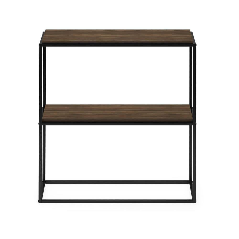 Furinno 31.57 W x 13.11 D x 34.29 H 2-Shelf Decorative Shelves, Columbia Walnut