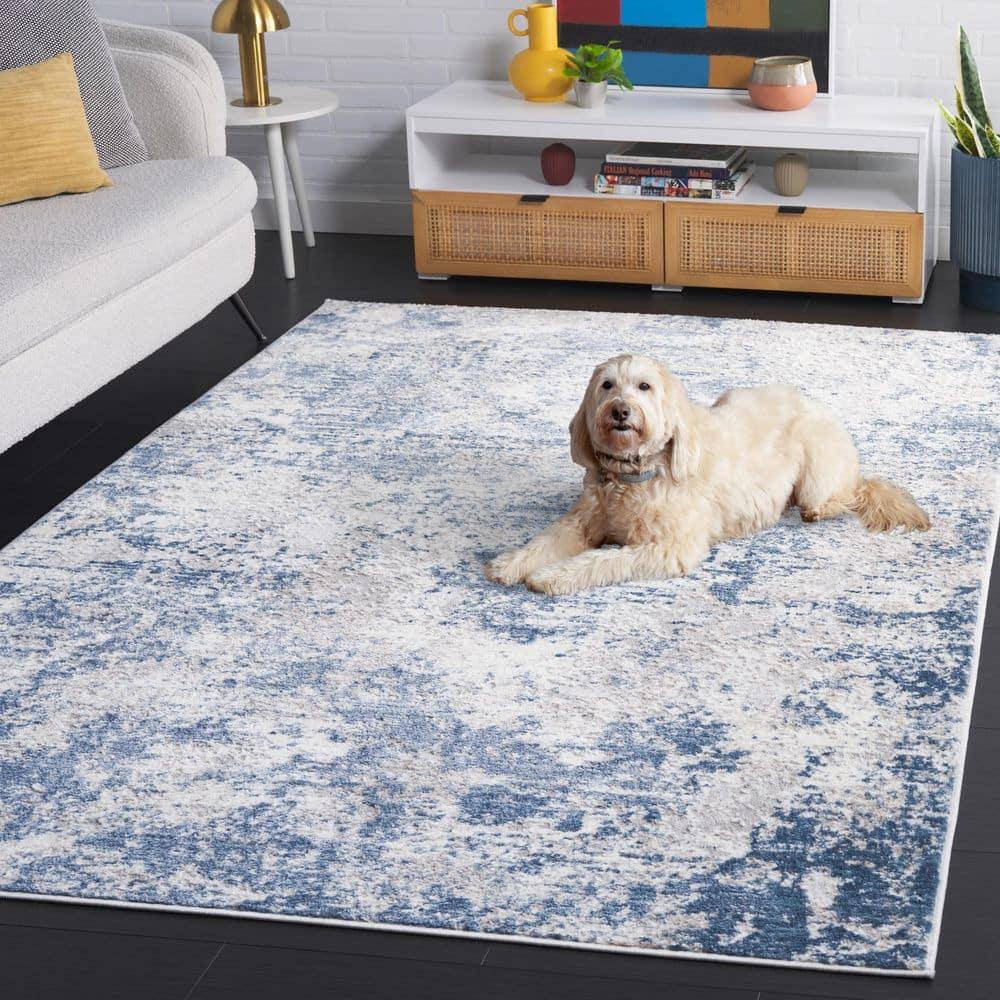 Amelia 700 ALA705 Machine Made Loomed Area Rug - Grey/Blue - 6'-0" x 9'-0" - Safavieh