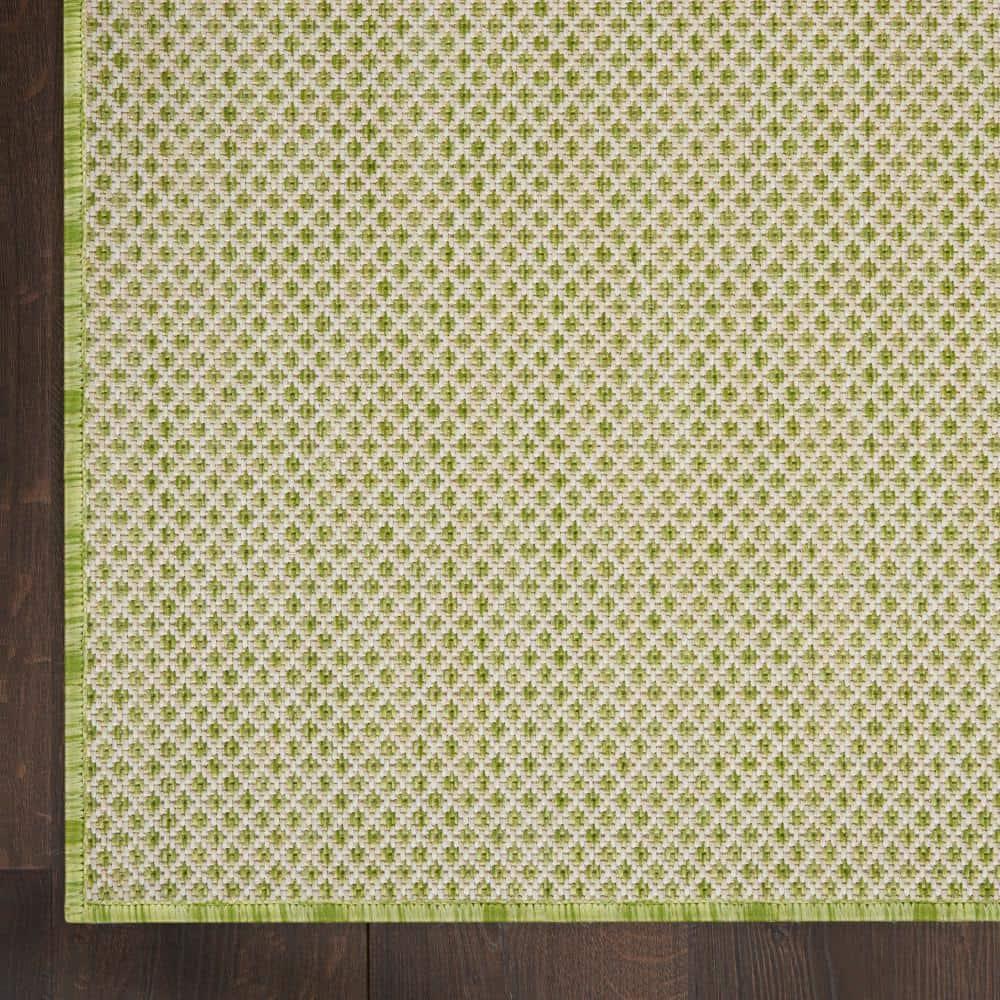 Nourison Courtyard COU01 Indoor/outdoor Area Rug - Ivory Green 8' x 10'
