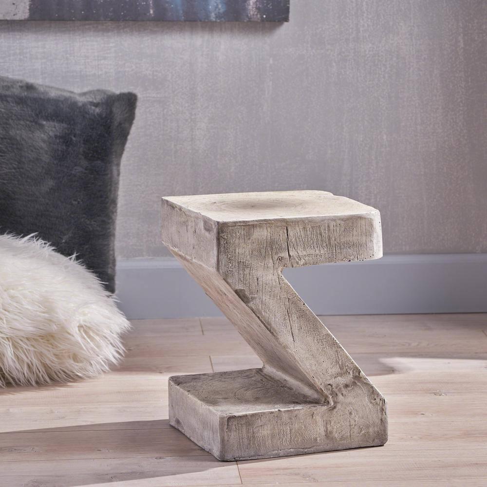 Millwood Pines Khadija Concrete Top End Table