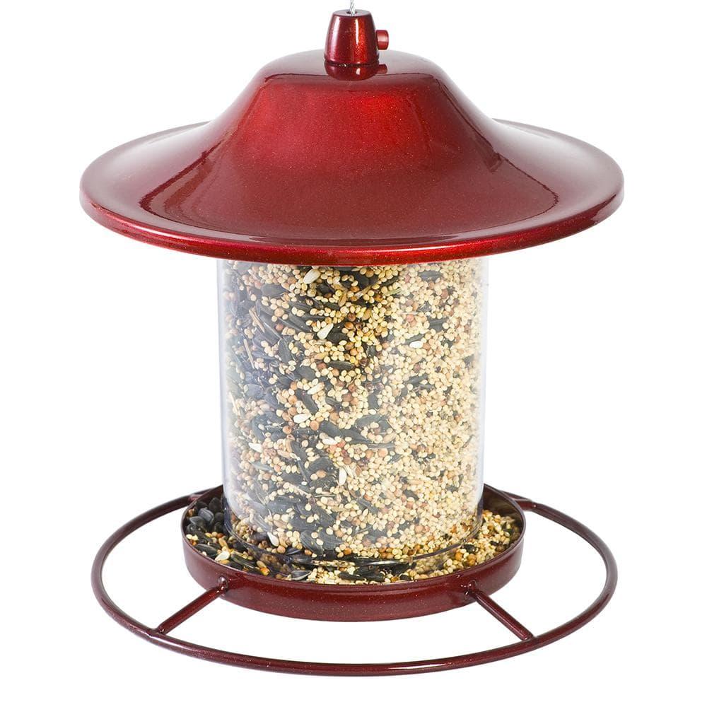 Perky-Pet Wild Bird 2 lb Metal/Plastic Panorama Bird Feeder 1 ports Model No 312R (Case of 2)