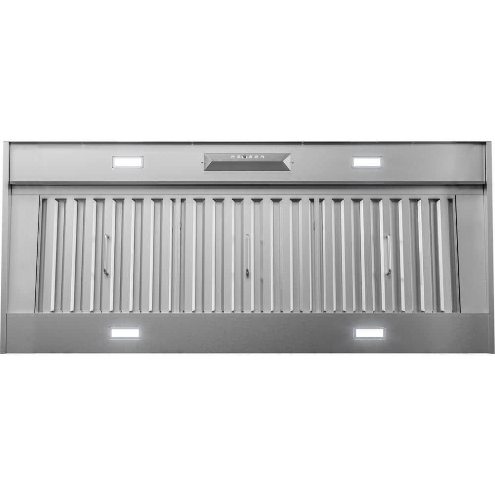 Zephyr Monsoon II 54 " 1200 CFM Insert Mount Range Hood with LED Light in Stainless Steel