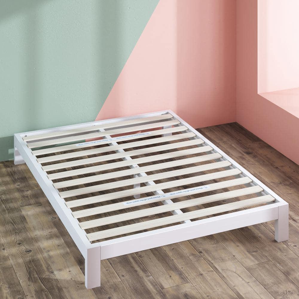 Queen Arnav 10" Metal Platform Bed Frame White - Zinus: Minimalist Steel Foundation, No Box Spring Needed, Easy to Assemble