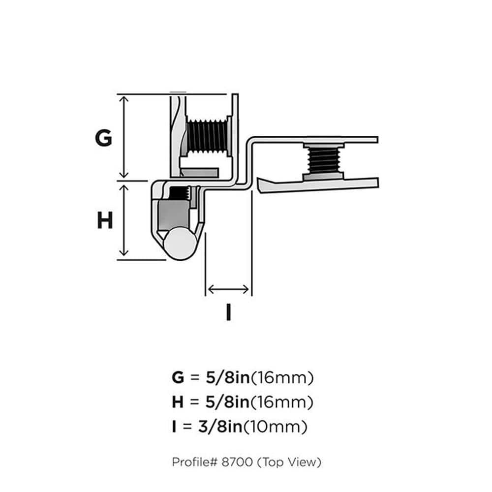 3/8" Demountable Traditional Hinge