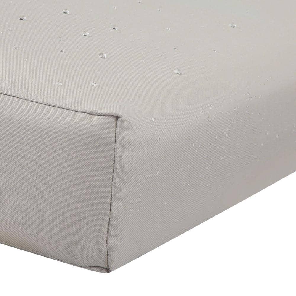 Classic Accessories Ravenna 25" x 22" Beige Square Loveseat Outdoor Seating Cushion with Water Resistant