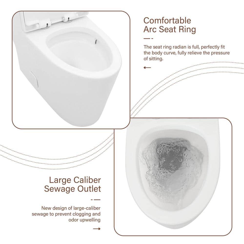 1.28 GPF Elongated Comfort Height One-Piece Toilet with Seat Included