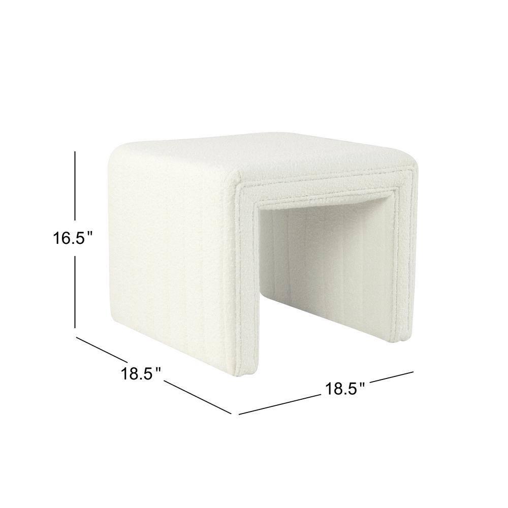 Hokku Designs Modern Channel Tufted Ottoman for Living Room & Bedroom