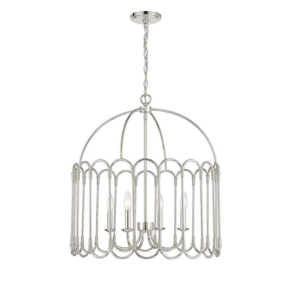 Trade Winds Chloe 4-Light Pendant in Polished Nickel