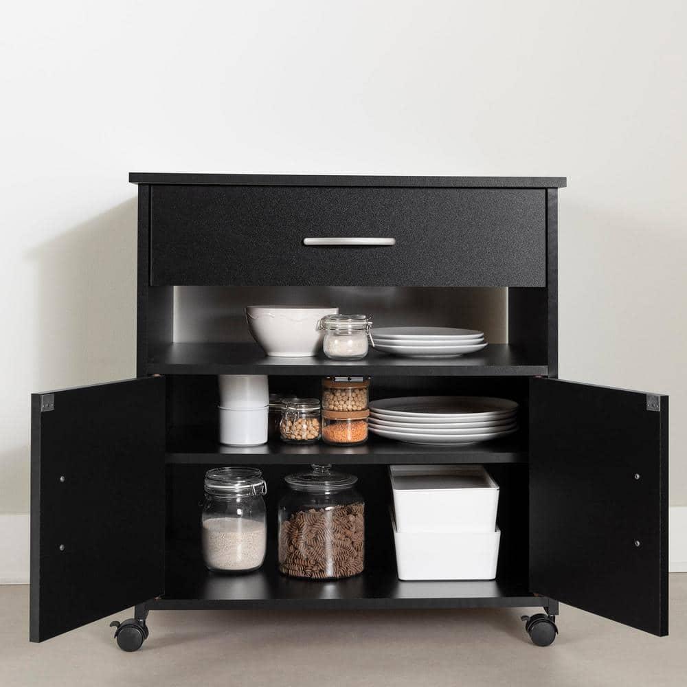 South Shore Axess 29.25'' H x 26.75'' W 2 - Cabinet Utility Cart with Wheels