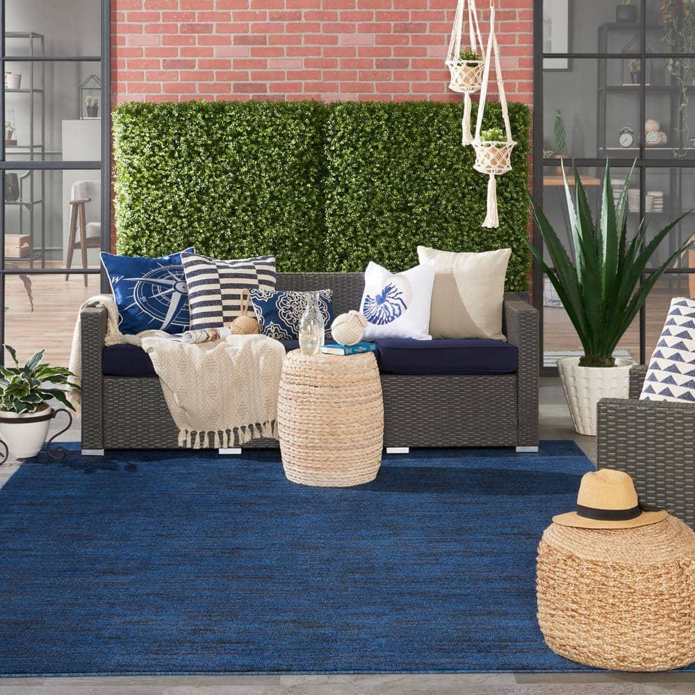 Nourison Nourison Essentials NRE01 Indoor/outdoor Area Rug - Midnight Blue 8' x 10'