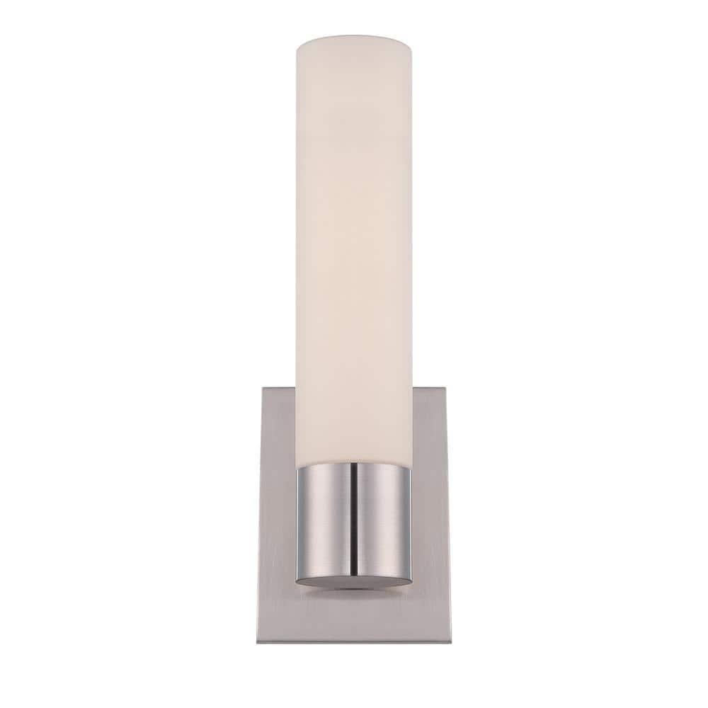 18" Brushed Nickel Outdoor Vanity Light with Dimmable LED