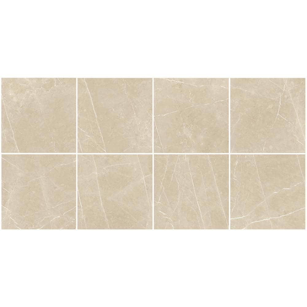 Signature 47.24 In. X 47.24 In. Marble Look Satin Porcelain Floor And Wall Tile (30.98 Sq. Ft. / Case)