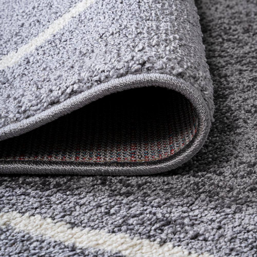 4'x6' Cole Minimalist Diamond Trellis Area Rug, Gray/White - JONATHAN Y