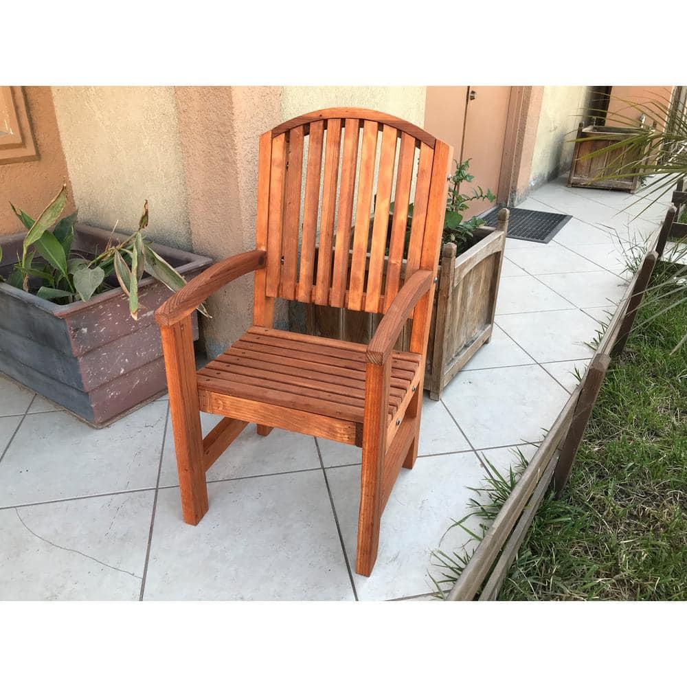 Best Redwood Wood Outdoor Dining Armchair