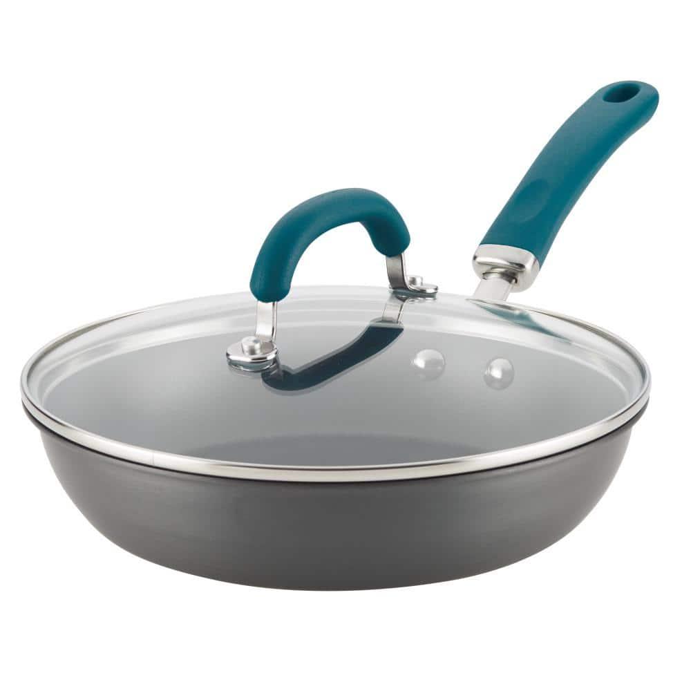 Rachael Ray Rachael Ray Create Delicious Hard Anodized Aluminum Nonstick Deep Frying Pan, 10.25-Inch