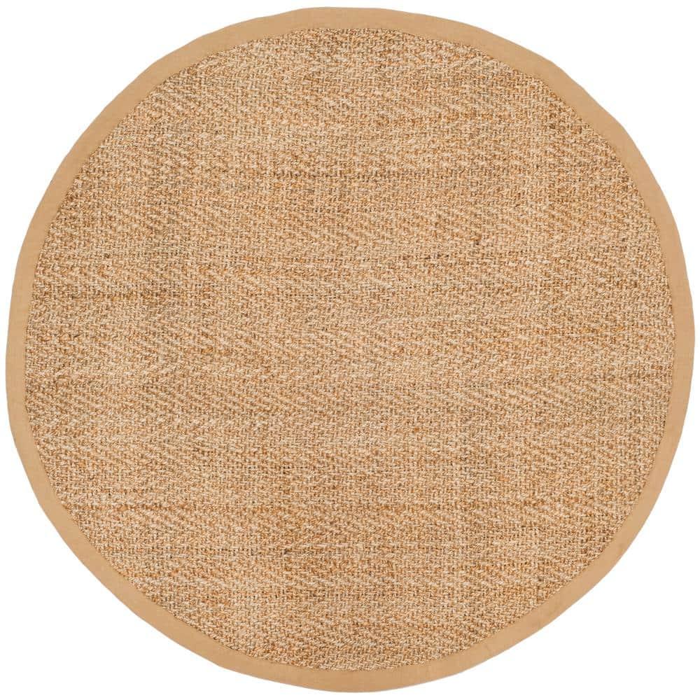 Natural Fiber NF263 Hand Woven Indoor Area Rug - Natural - 8' Round - Safavieh.
