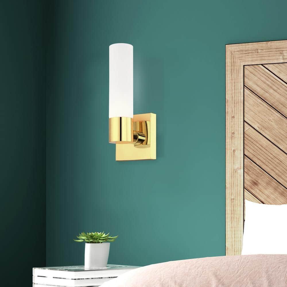 Livex Lighting Aero 1 - Light Sconce in  Polished Brass