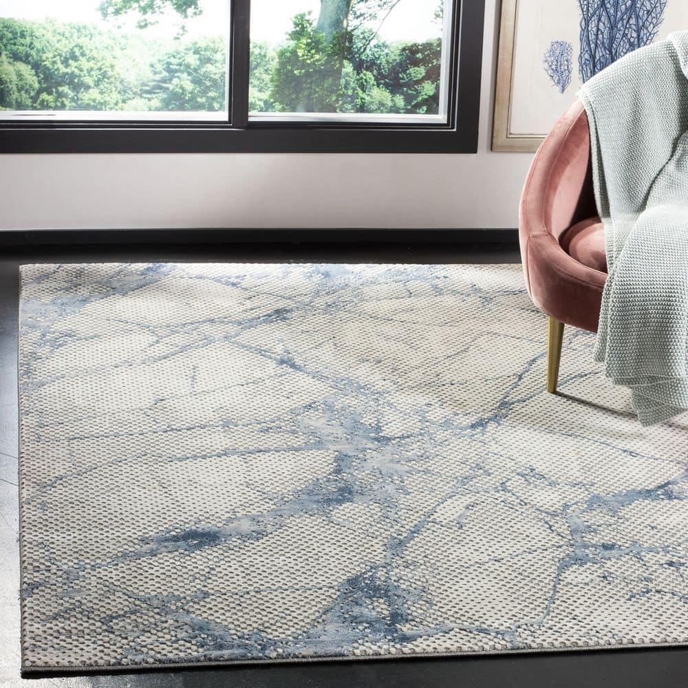 Meadow MDW180 Power Loomed Area Rug - Navy/Ivory - 8'x10' - Safavieh.