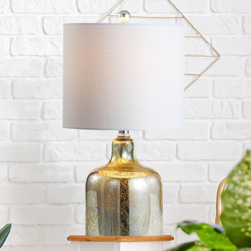 Gemma 19 in. Gold Glass Bell LED Table Lamp