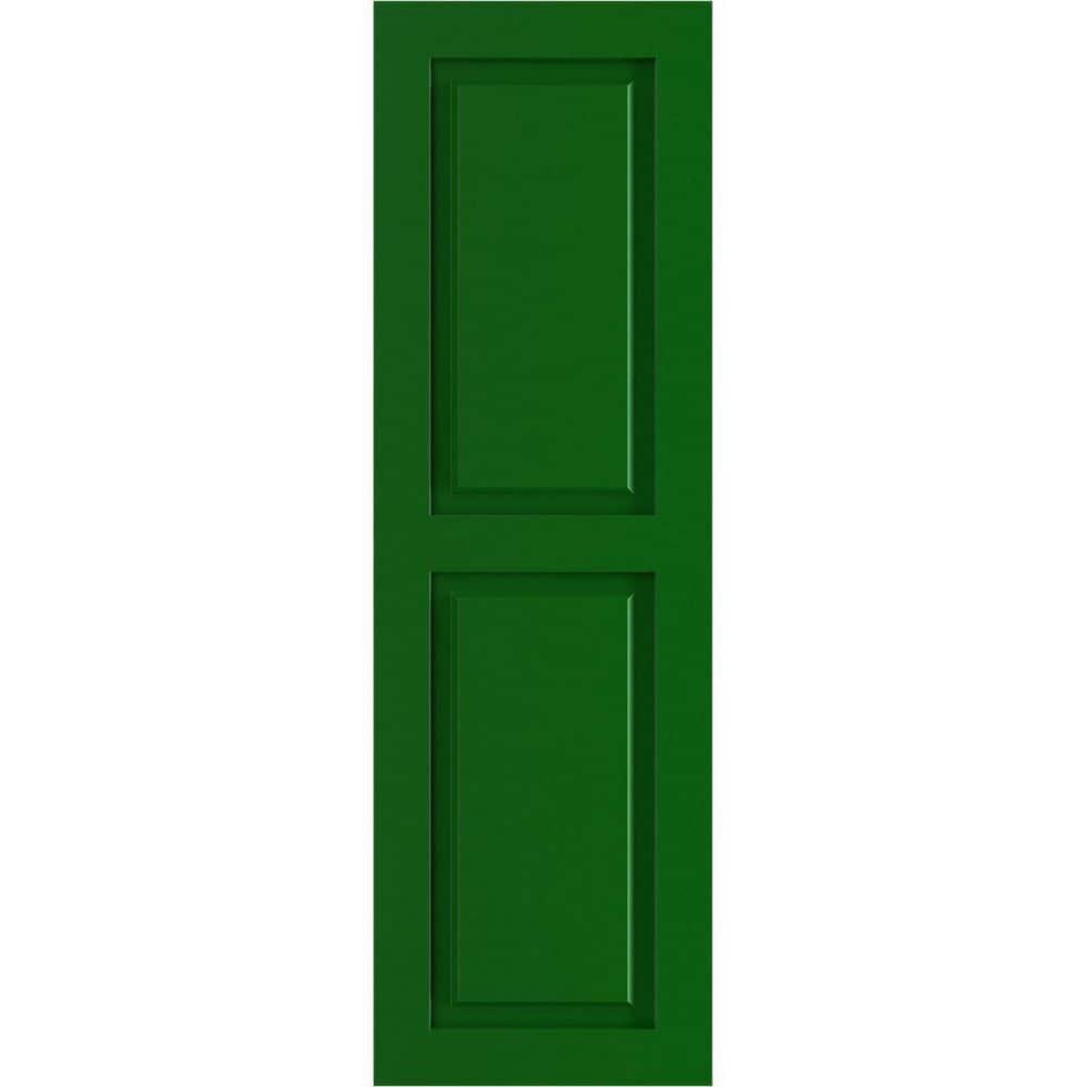 True Fit PVC Two Equal Raised Panel Shutters