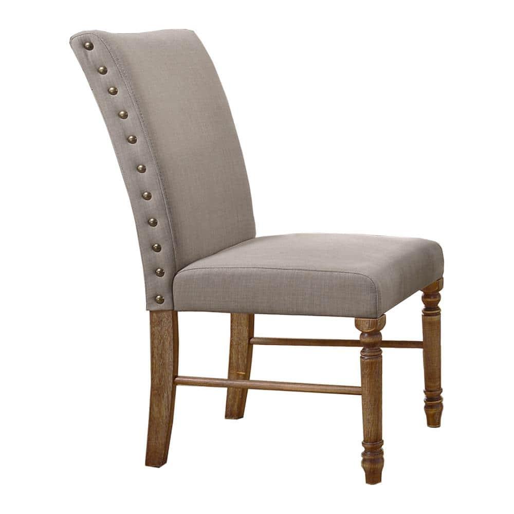 Best Master Ellen Dining Side Chair in Antique Natural Oak (Set of 2)