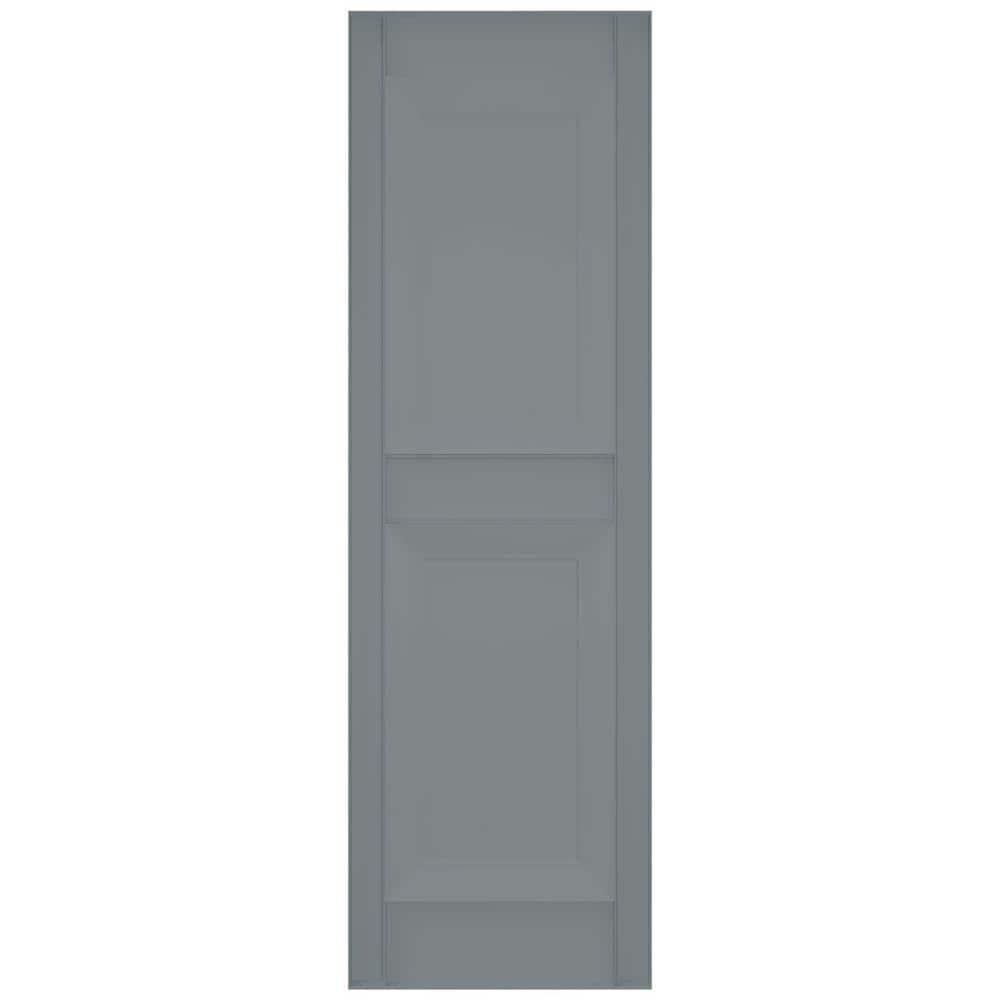 Builders Edge Builders Edge, TailorMade Two Equal Panels, Raised Panel Shutters, Includes Matching Installation Spikes (Per Pair)