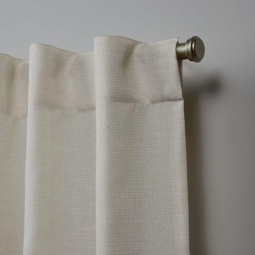 Nicole Miller Nicole Miller Faux Linen Slub Textured Hidden Tab/Rod Pocket Top Light Filtering Curtain Panel Pair (Set of 2)