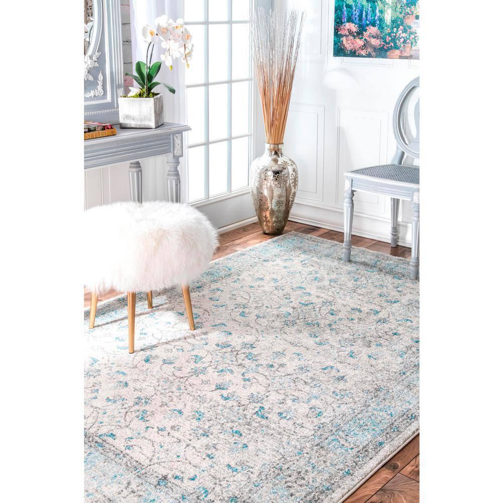 nuLOOM Rio Transitional Farmhouse Area Rug, 10' x 14', Aqua
