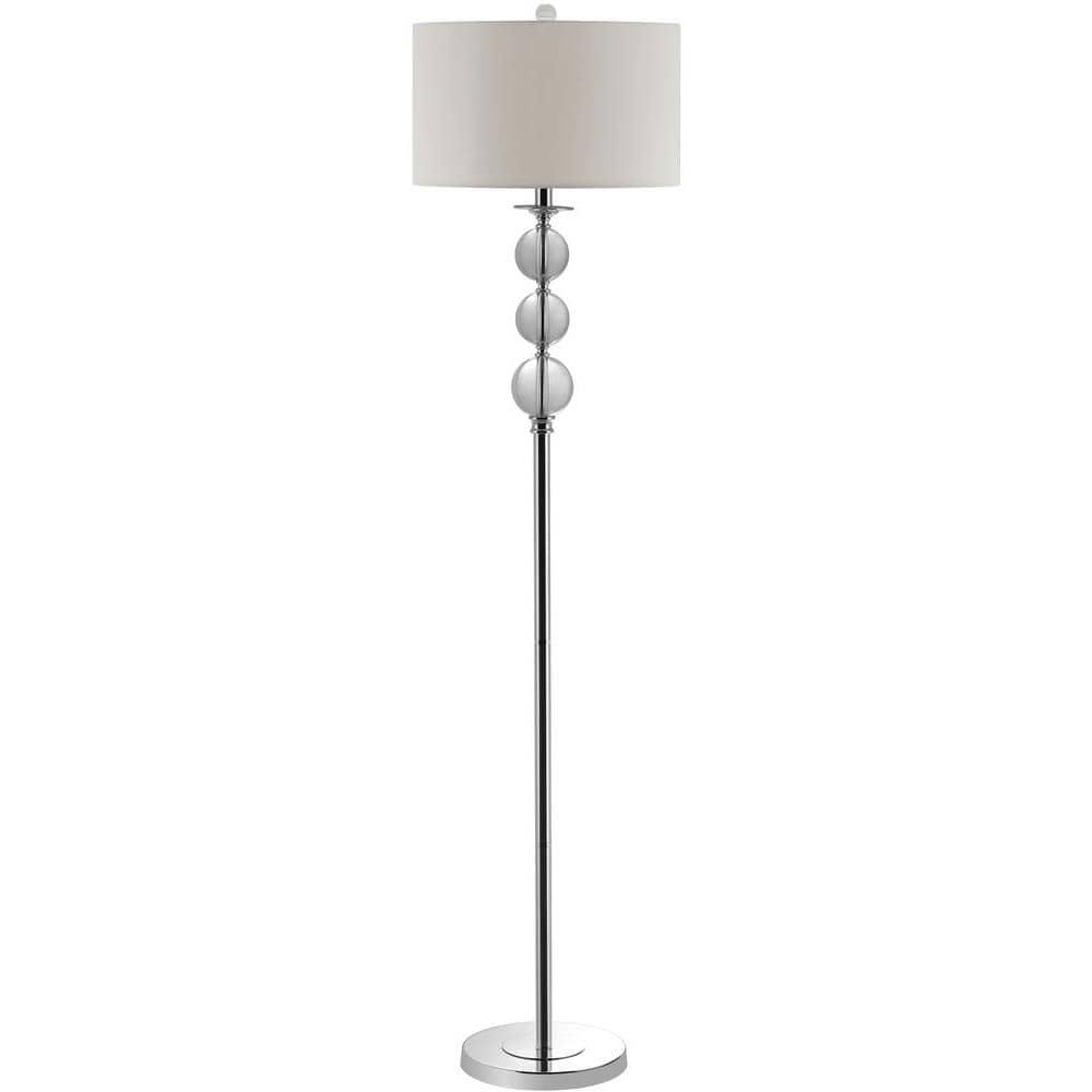 Pipa Glass Globe Floor Lamp - LIT4105 - Crystal - Safavieh