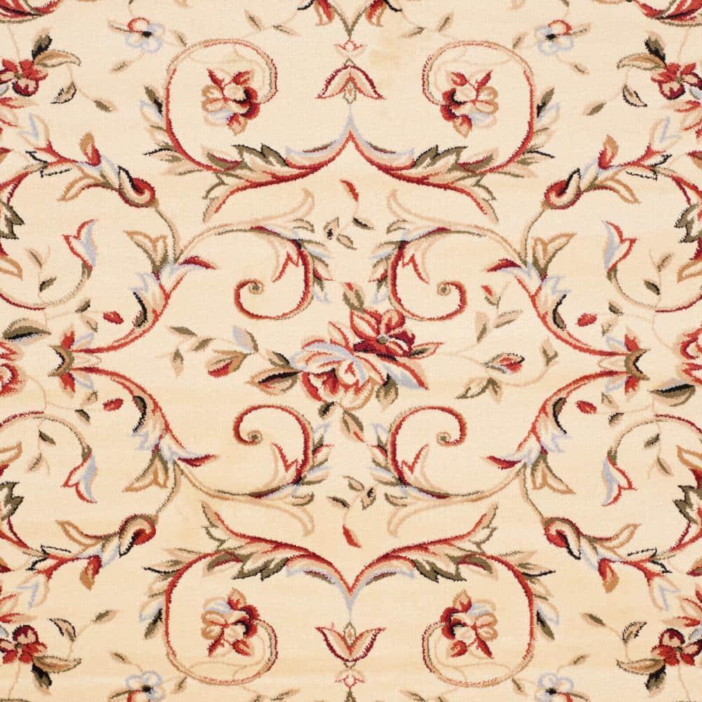 SAFAVIEH Lyndhurst Beatrix Floral Bordered Area Rug, Ivory, 10' x 14'