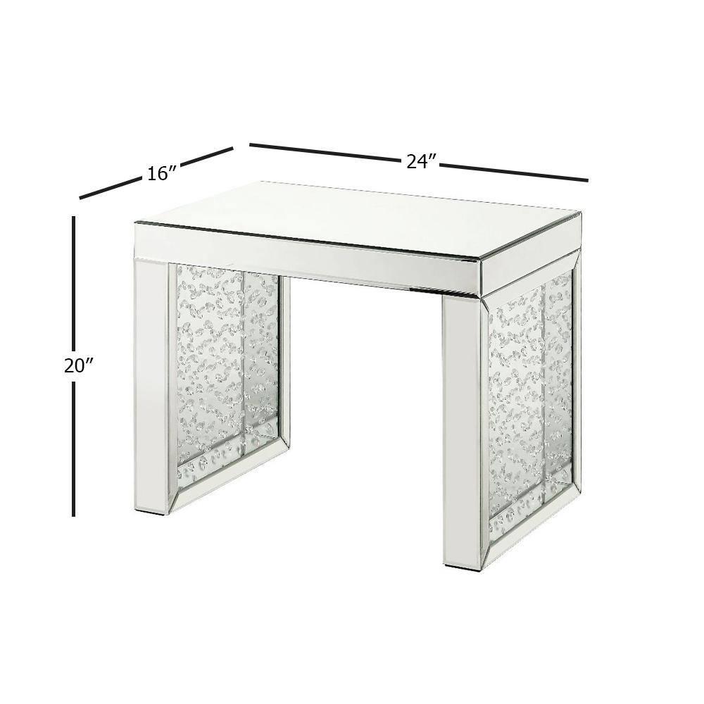ACME Nysa Rectangular Accent Table in Mirrored