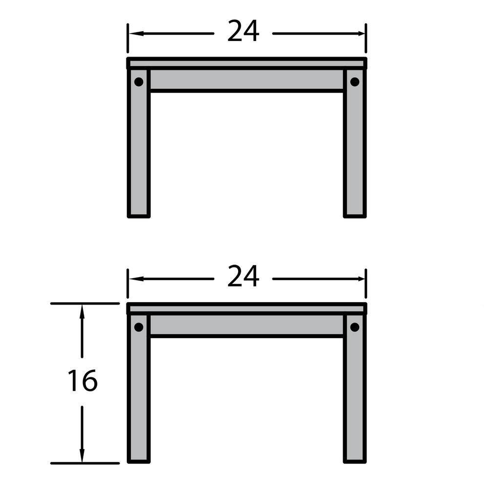 Adirondack Side Table Black - Highwood: Weather-Resistant Poly Lumber, 12-Year Warranty, Stainless Steel Hardware