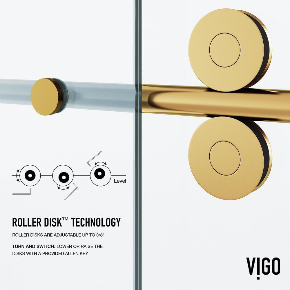 Elan 56-60" W x 66" H Sliding Frameless Tub Door with 3/8" Laminated Glass