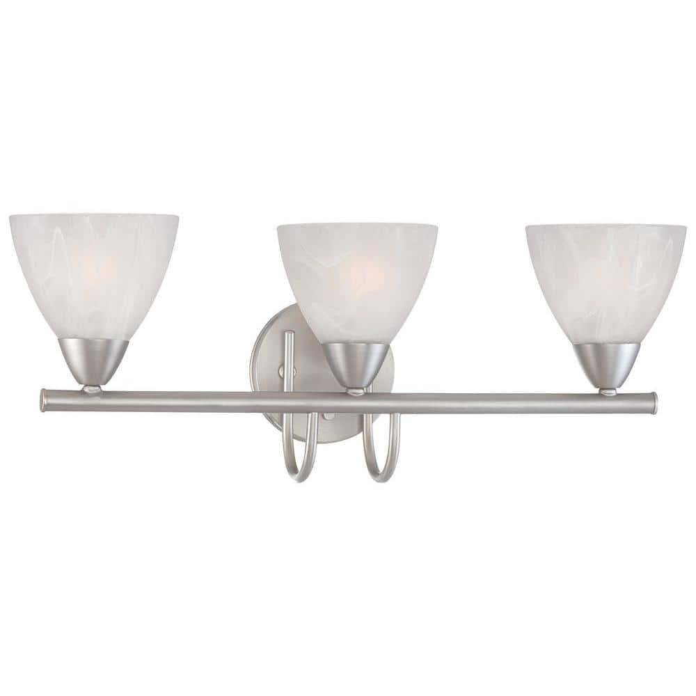 Tia 3-Light Matte Nickel Bath Fixture