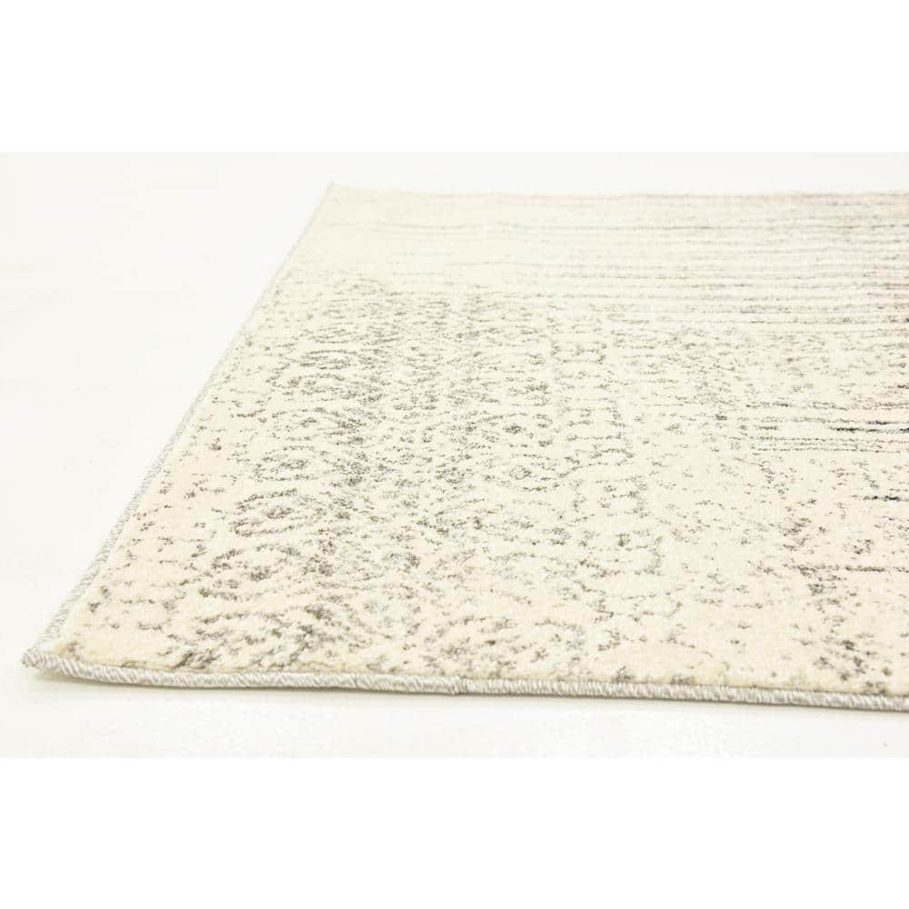 Unique Loom Del Mar Collection Area Rug - Jennifer (4' 1" x 6' 1" Rectangle Gray/Black)