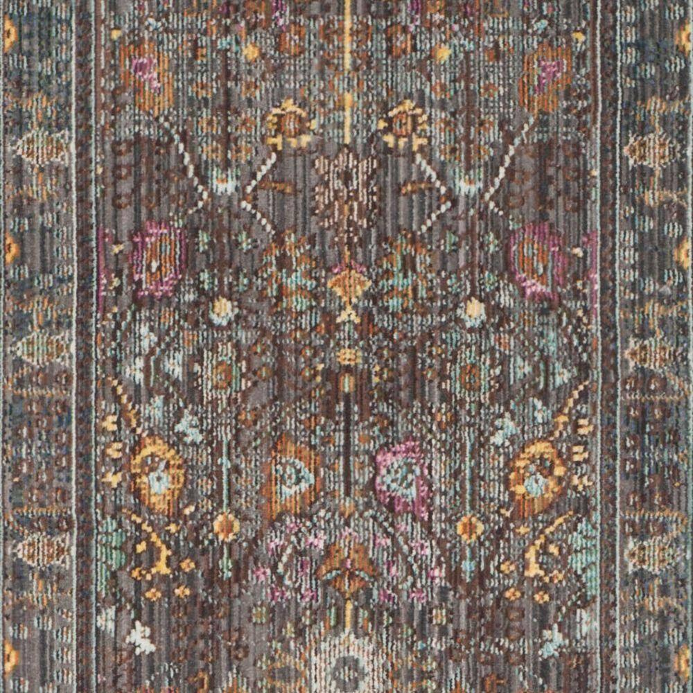 Valencia VAL108 Power Loomed Indoor Runner Rug - Grey/Multi - 2'3"x12' - Safavieh