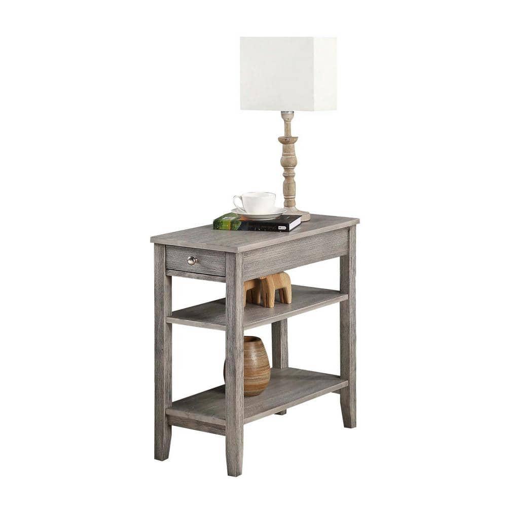 Convenience Concepts American Heritage Three Tier End Table with Drawer, Multiple Colors