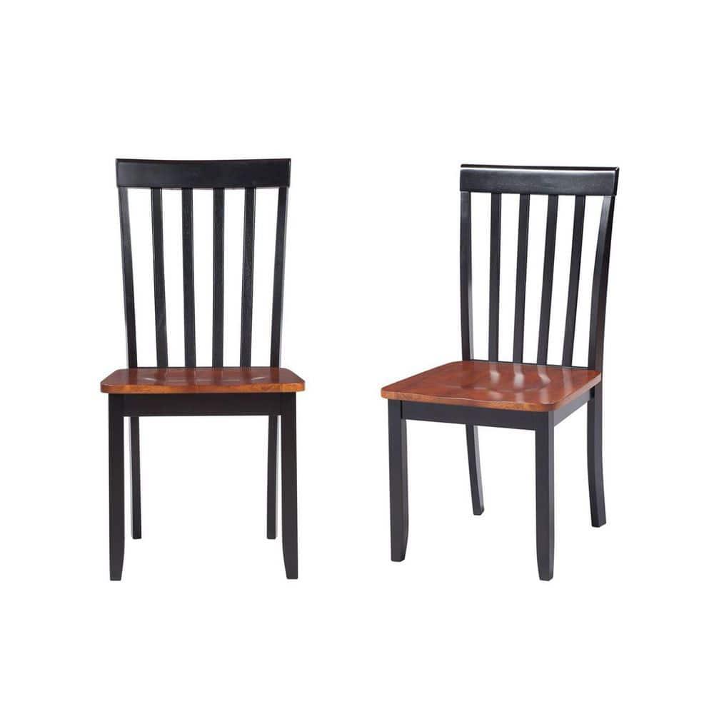 Bloomington Dining Chairs Black And Cherry (Set Of 2) - Boraam: Rubberwood, Comfort Backrest, 250lbs Capacity