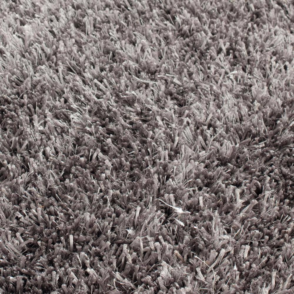 SAFAVIEH New Orleans Darius Solid Polyester Shag Area Rug, Grey, 5' x 8'