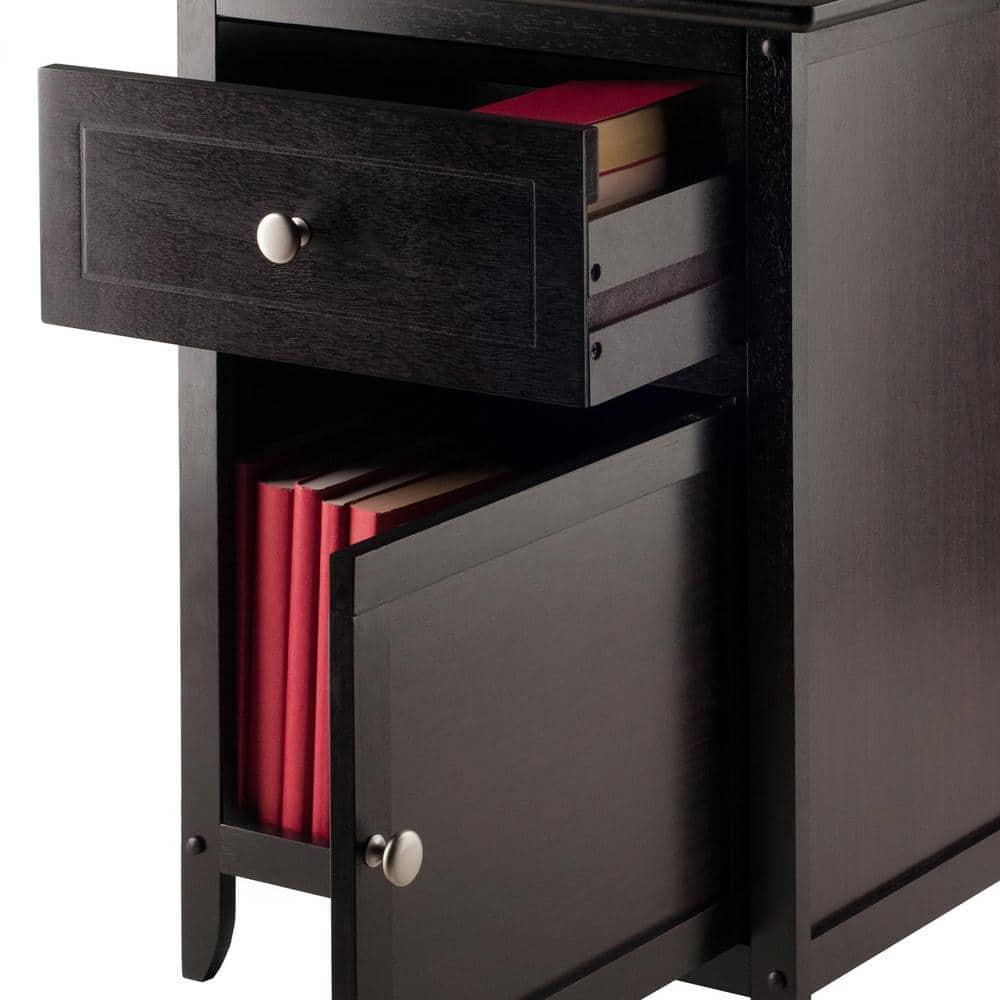 Eugene Nightstand - Espresso - Winsome: Wood Composite Bedside Cabinet with Storage