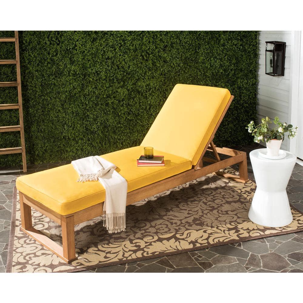 Solano Sunlounger - Outdoor - PAT7024 - Natural/Yellow -Safavieh