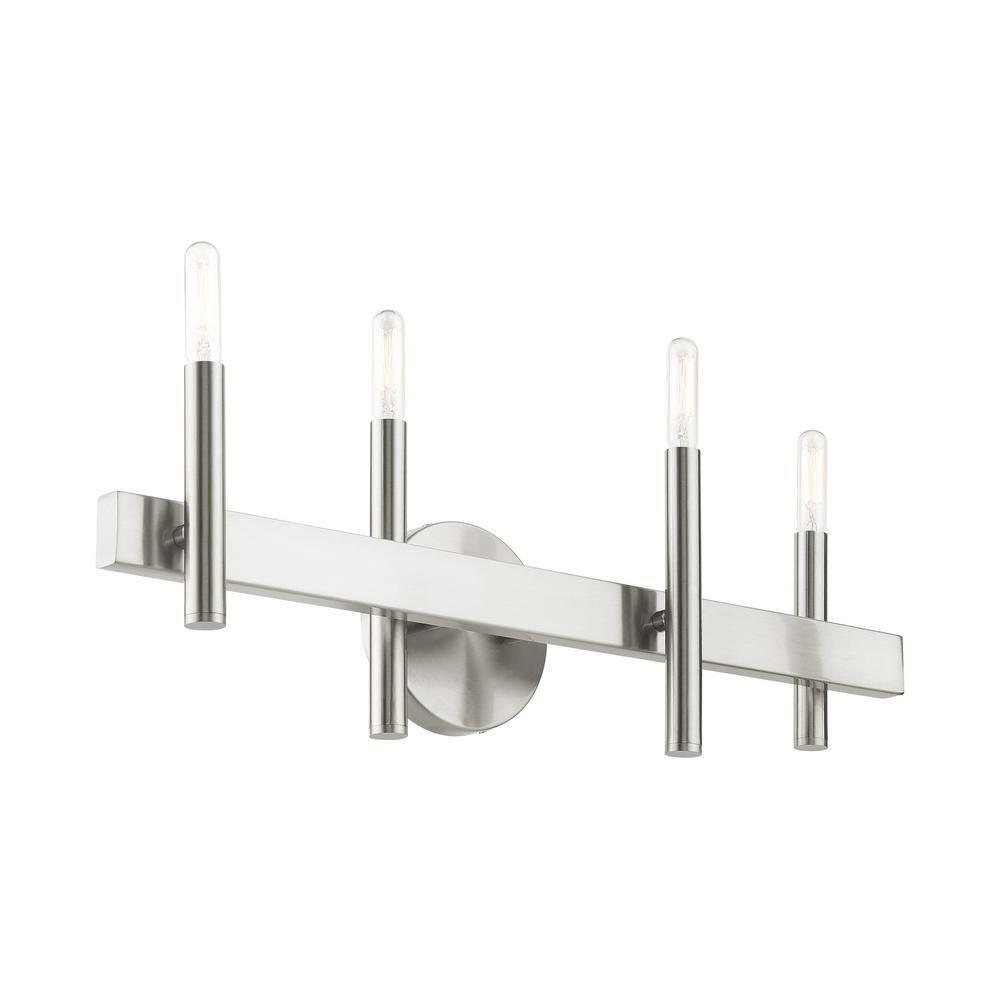 Livex Lighting Denmark 4 - Light Vanity in  Brushed Nickel