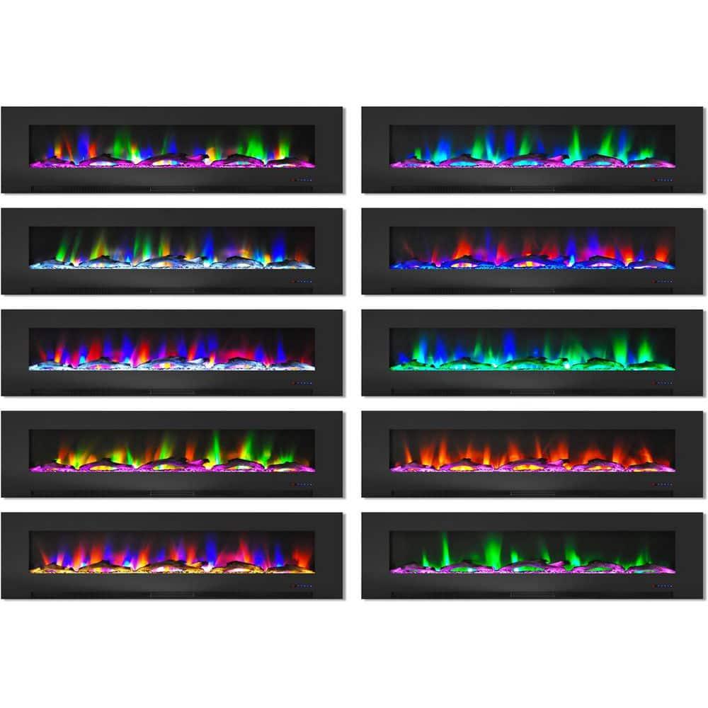 Cambridge Cambridge Wall Mount Electric Fireplace Heater with Remote Control for Indoor Use in Living Room, Bedroom, Home Office