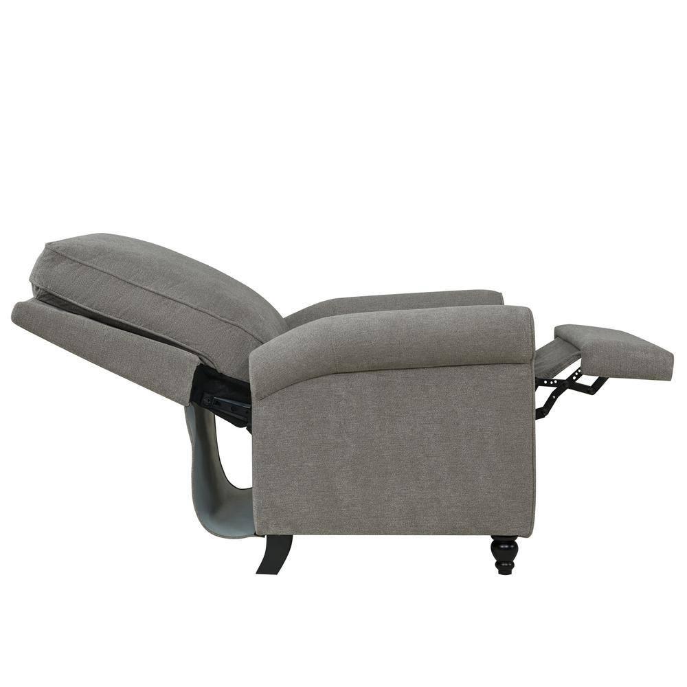 Homesvale Lincoln Push Back Recliner Chair, Gray Chenille