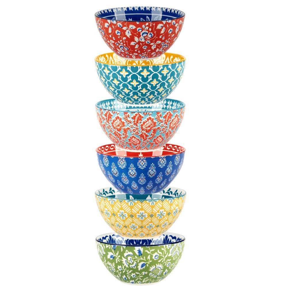 Certified International Panache Set of 6 All Purpose Bowl 6.25in 6 asst 6.25in Diam x 3in 30oz | Wayfair