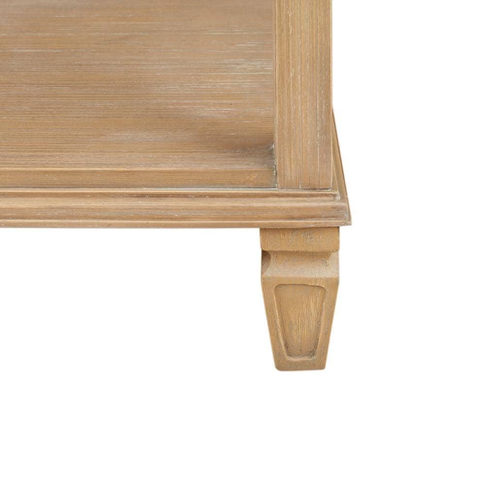 Victoria Nightstand Natural: Madison Park, Rubberwood Frame, Wood Veneer Surface, Transitional Style
