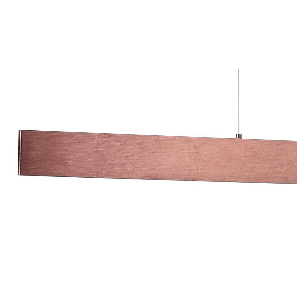 Draper 40" Dimmable Adjustable Integrated LED Metal Linear Pendant, Anodized Bronze